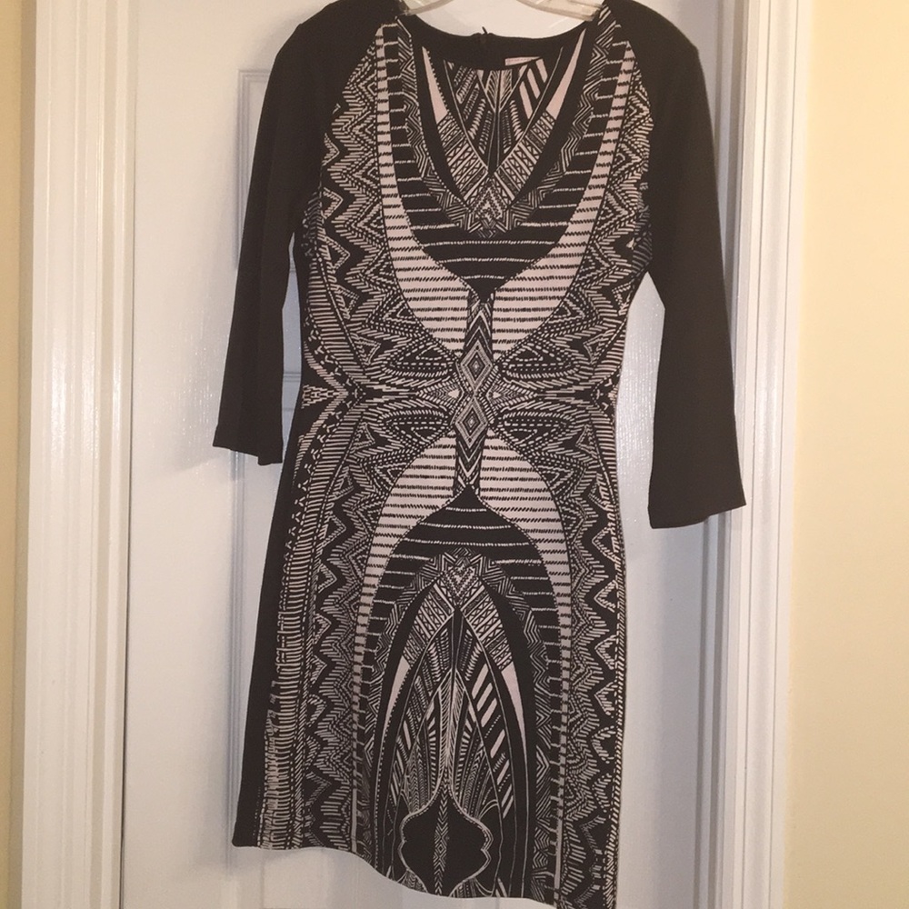 Black and white statement dress